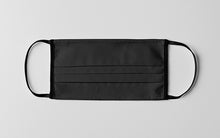 Cargar imagen en el visor de la galería, Mascarilla Higienica de tela negra lisa