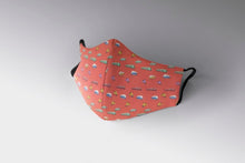 Cargar imagen en el visor de la galería, Mascarilla Higiénica Pato - Vehiculos Fondo Rojo - Infantil