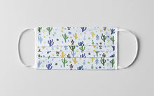 Cargar imagen en el visor de la galería, Mascarilla Higiénica Cactus Fondo Blanco - Infantil