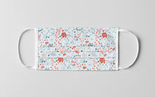 Cargar imagen en el visor de la galería, Mascarilla Higiénica Flores Rojo y Gris - Infantil