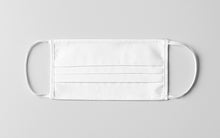 Cargar imagen en el visor de la galería, Mascarilla Higienica de tela blanca lisa