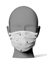 Cargar imagen en el visor de la galería, Mascarilla Higienica de tela luna y estrellas blanca