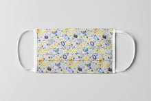 Cargar imagen en el visor de la galería, Mascarilla Higiénica flores azul amarillo - Infantil
