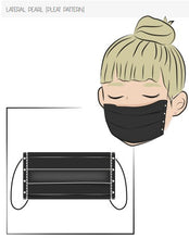 Cargar imagen en el visor de la galería, Mascarillas Higiénicas Perlas blancas fondo negro
