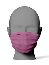 Cargar imagen en el visor de la galería, mascarilla higienica quirurgica de tela rosa lisa
