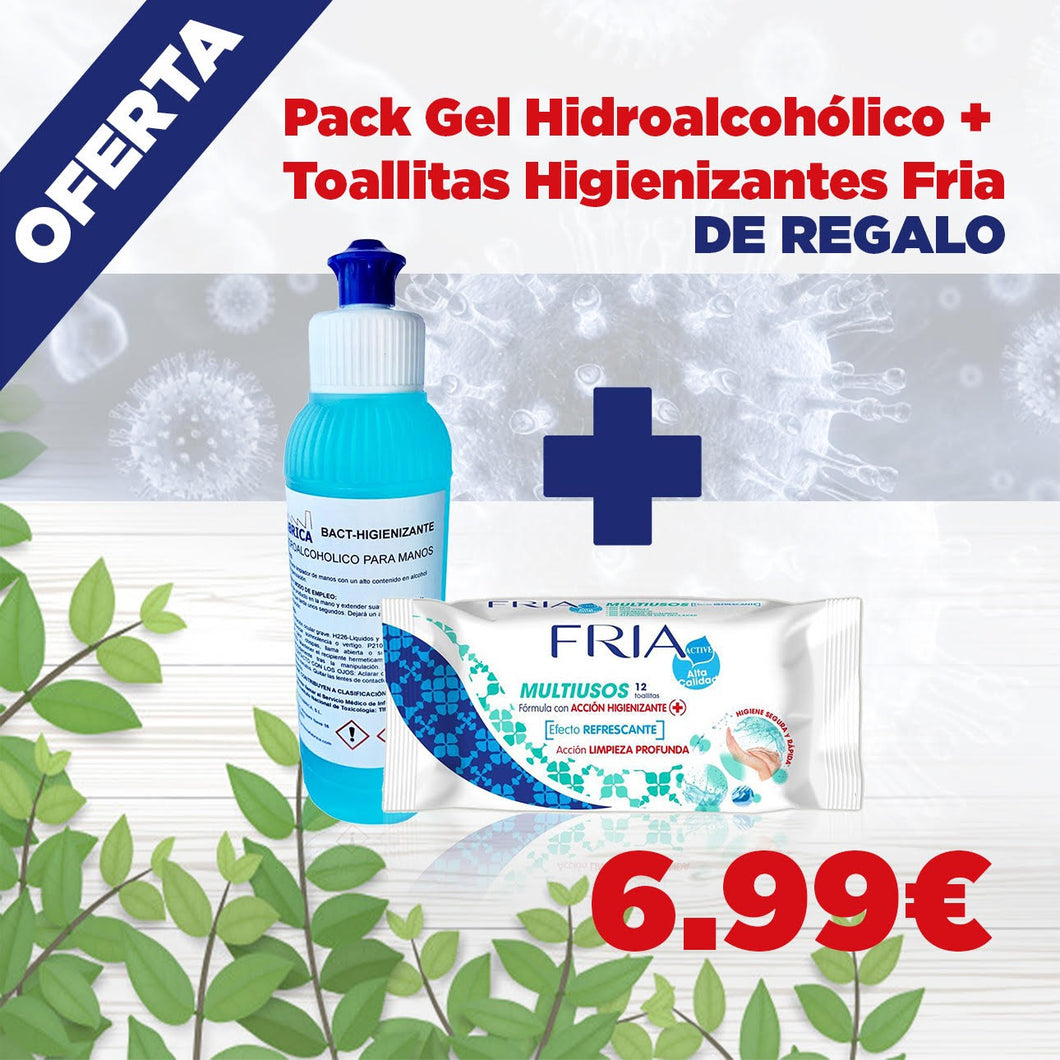Gel Hidroalcohólico 200 ML + Toallita higienizante de REGALO